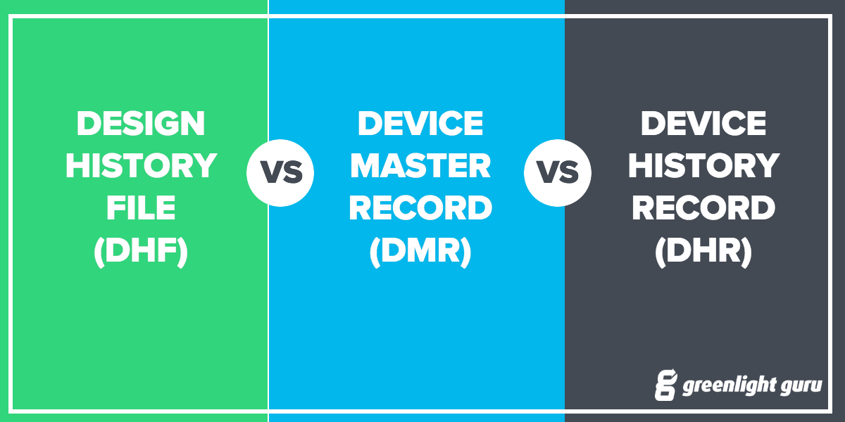 Design History File (DHF) Vs. Device Master Record (DMR) Vs. Device ...